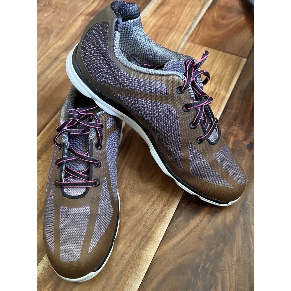FOOTJOY Golf Shoes Women Size 8.5 Cute emPower 98003 Pink Gray Soft Low Spiked‎
